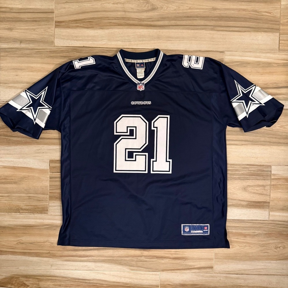 NFL Pro Line Dallas Cowboys Ezekiel‎ Elliott 21 Jersey Navy Blue Mens 2XL